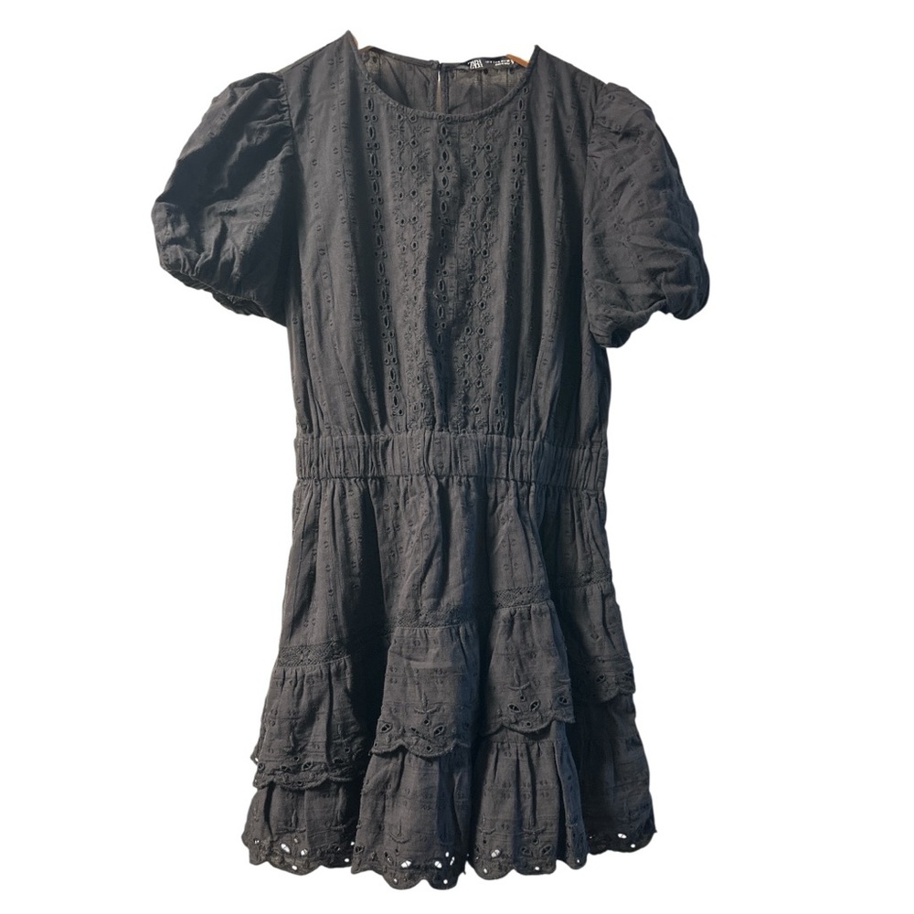 Zara Dress with Eyelet Design black